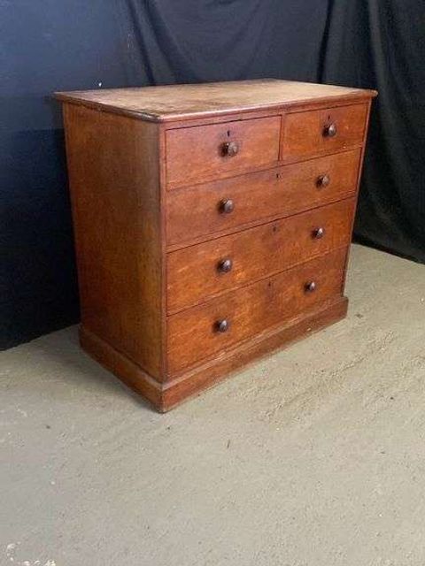 Antique Five-Drawer Chest Of Drawers - Tullochs Auctions pertaining to Understanding the Character of a 5-Drawer Antique Silver Chest
