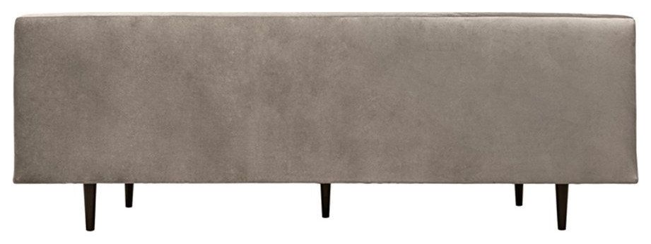 Armen Living Annabelle 80&quot; Velvet &amp;Amp; Wood Sofa In Fossil Gray And Black ... pertaining to Understanding the Craftsmanship of the Annabelle 80 Fossil Gray Velvet Sofa