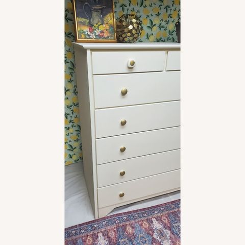 Beautiful 7-Drawer Cream Dresser - Aptdeco inside