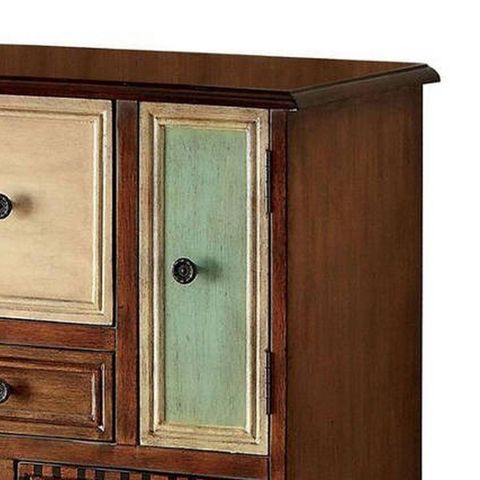 Benzara 9 Drawer Wooden Accent Cabinet With Cabriole Legs And Metal ... throughout From Raw Material to Refined Finish The Journey of a Benzara Accent Cabinet