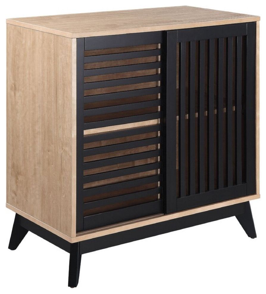 Benzara Bm274631 30&quot; Wood Accent Cabinet With Slatted Sliding Doors ... inside From Raw Material to Refined Finish The Journey of a Benzara Accent Cabinet