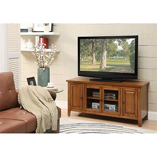 Bowery Hill 55&quot; Tv Stand In Oak Review in Antique White Elegance Finding the Right TV Stand with Bowery Hill
