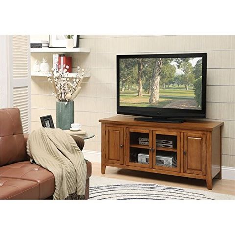 Bowery Hill 55" Tv Stand In Oak Review in Antique White Elegance Finding the Right TV Stand with Bowery Hill