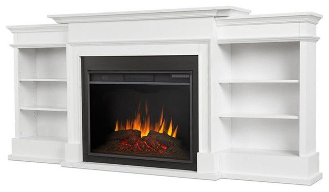 Bowery Hill Modern Wood Electric Fireplace Tv Stand For Tvs Up To 92 ... with regard to Antique White Elegance Finding the Right TV Stand with Bowery Hill