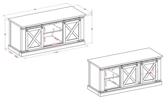 Bowery Hill Wood 72&quot; Length Tv Stand In White And Gold Finish ... inside