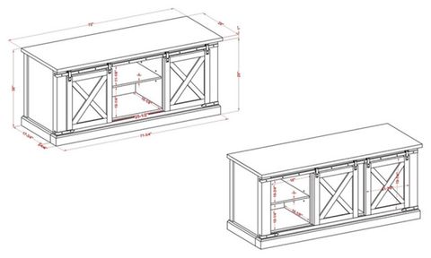 Bowery Hill Wood 72" Length Tv Stand In White And Gold Finish ... inside