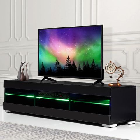 Buy 57'' Tv Stands W/Led Lights For Tvs Up To 65 Television Console ... intended for