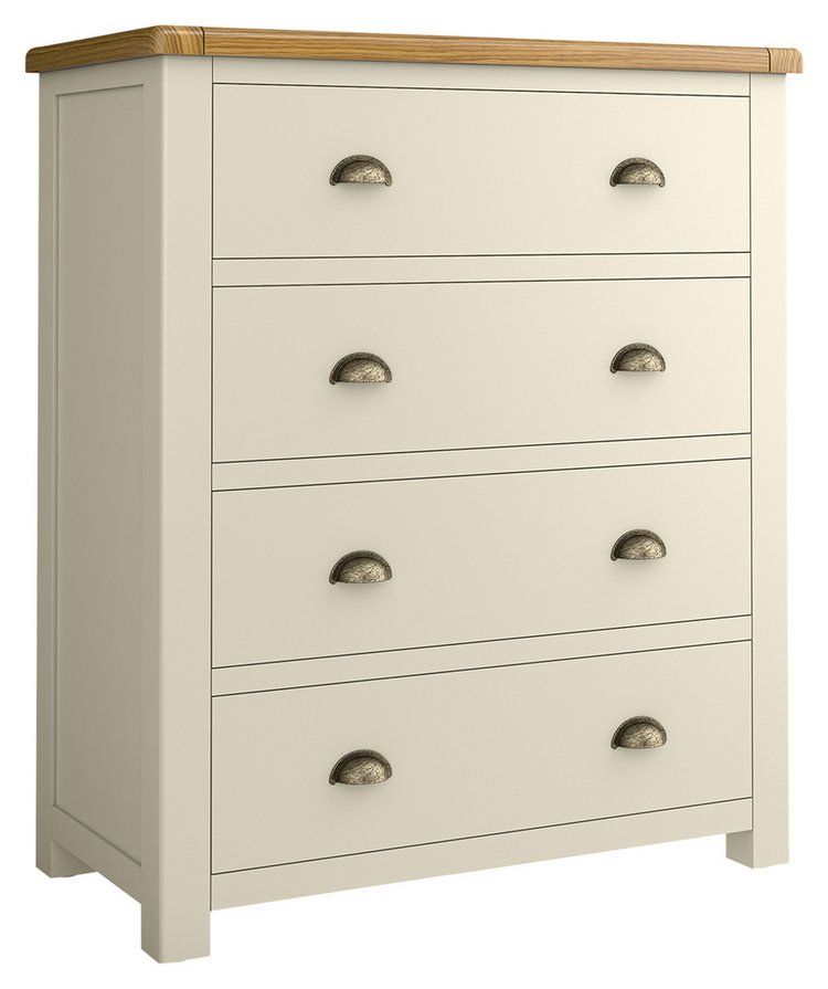 Buy Habitat Kent 4 Wide Chest Of Drawer - Cream And Oak | Chest Of ... regarding Curating Comfort How the Kent Cream Dresser Shapes Your Space