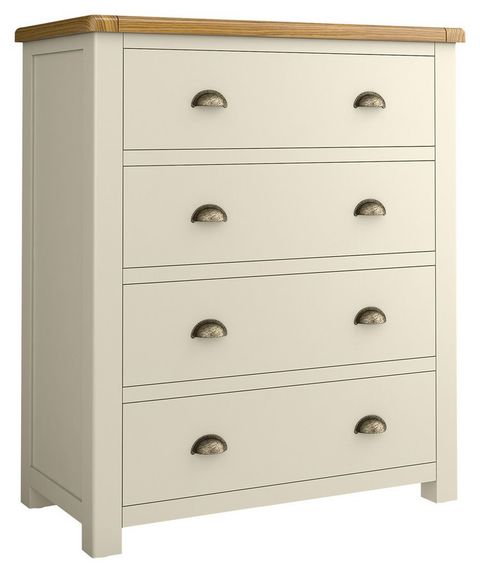 Buy Habitat Kent 4 Wide Chest Of Drawer - Cream And Oak | Chest Of ... regarding Curating Comfort How the Kent Cream Dresser Shapes Your Space