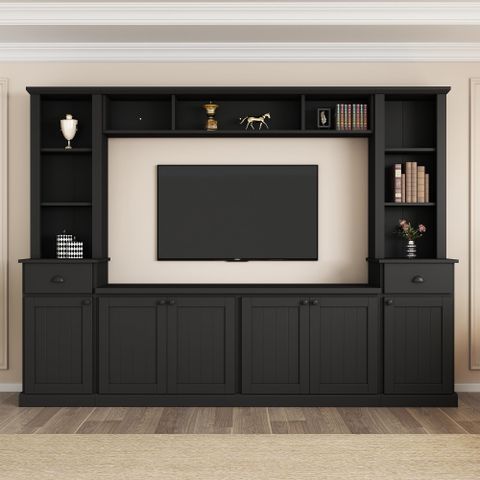 Buy Lumisol Entertainment Wall Unit Set With Bridge, Modern Tv Stand ... intended for