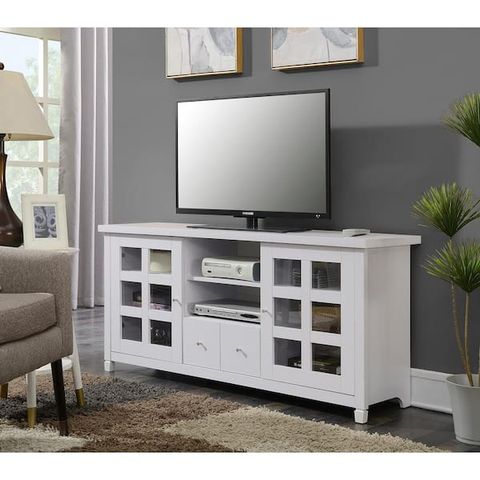 Buy Newport Park Lane 1 Drawer Tv Stand With Storage Cabinets And ... intended for
