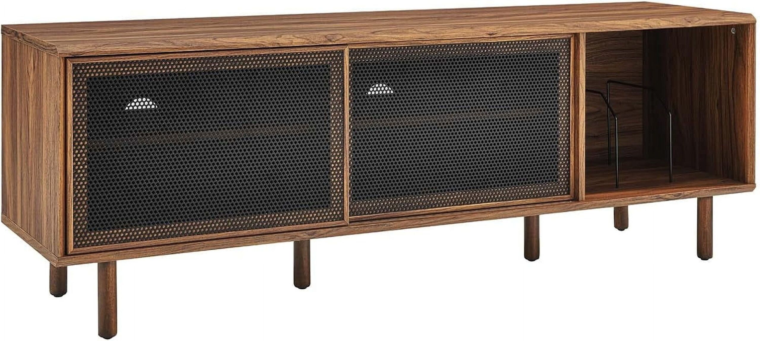 Chaokang Kurtis, Tv And Record Stand, Oak - Walmart.com inside The Perfect Fit The Kurtis 47&quot; TV Stand Charcoal Explained