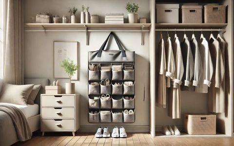 Compact Hanging Storage Bag For Organized Spaces - Handylaundry.com in