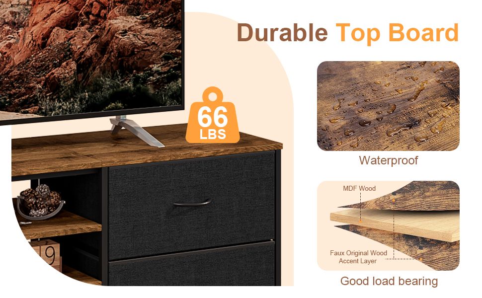 Dynus Tv Unit Cabinet For Tv Up To 65 Inch,Wood Tv Stand With 5 Fabric ... for Beyond the Screen Maximizing Your vidaXL Natural Wood and Black Frame TV Cabinet