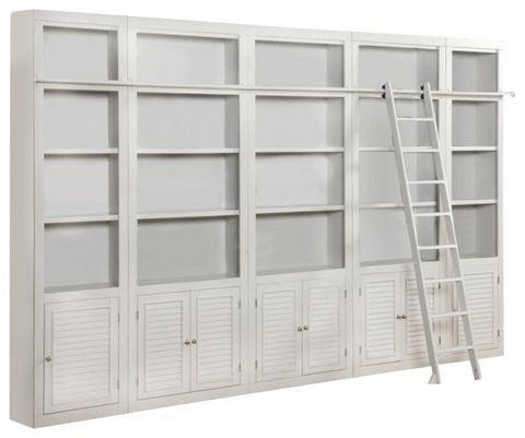 Emma Mason Signature Havant Inset Bookcase Wall With Ladder In Cottage ... throughout Crafting a Harmonious Living Room with Emma Mason Havant Pieces