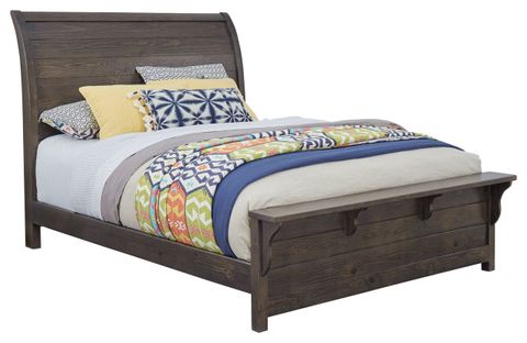 Falcon Bluff King Panel Bed, Saddle Brown - Transitional - Sleigh Beds ... pertaining to Understanding the Craftsmanship Behind Saddle Brown Falcon Bluff Chests