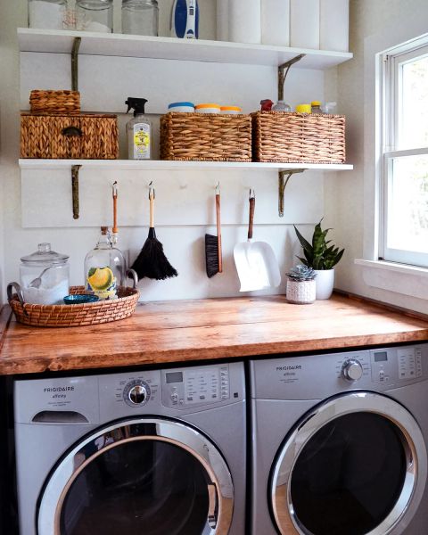 How To Build Simple Laundry Room Shelves With Peg Rail inside Beyond the Wash Cycle How Our Family Found Joy in a Crafty Laundry Room