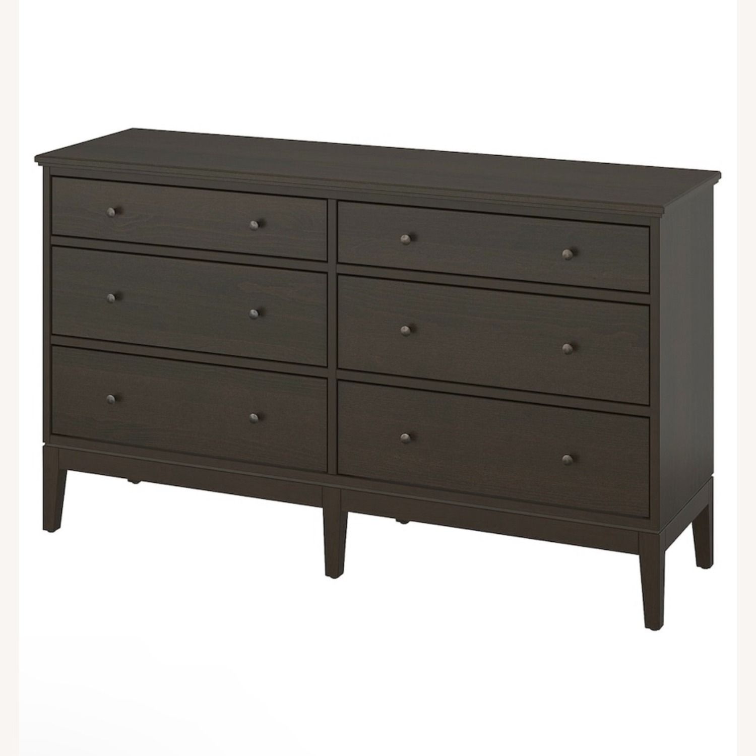 Ikea Dark Brown 6-Drawer Dresser - Aptdeco regarding The Enduring Appeal of the Newton Brown 6-Drawer Dresser in Modern Homes