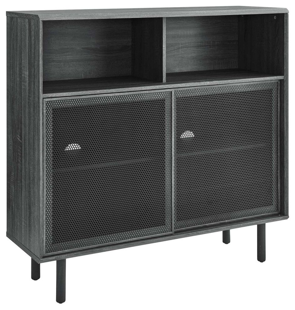 Kurtis 47&quot; Display Cabinet, Charcoal - Midcentury - Entertainment ... for The Perfect Fit The Kurtis 47&quot; TV Stand Charcoal Explained