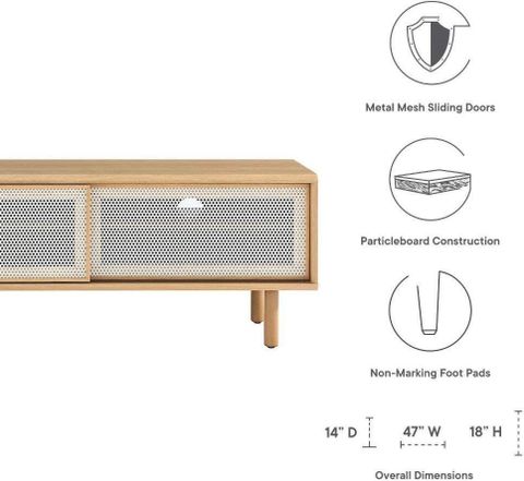 Kurtis 47 Inch Tv Stand In Oak By Modway | 1Stopbedrooms with