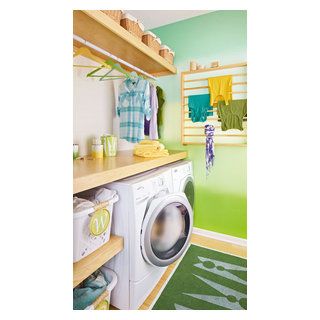 Laundry Room With Loads Of Style - Modern - Laundry Room - Charlotte ... throughout A Bright New Laundry Room For Lowe’s-Houzz Sweepstakes Winners