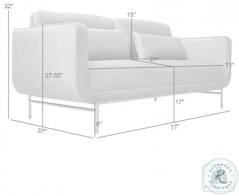 Lilou Fossil Gray Velvet Sofa From Armen Living | Coleman Furniture with regard to