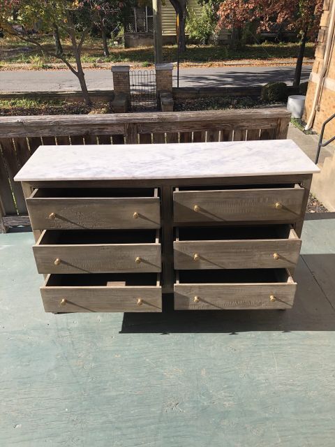 Marble Top Shaker Dresser 6 Drawers - 70 West Main Marble Top Dresser within Your Guide to Creating a Maranello Gray Wash Faux Marble Dresser