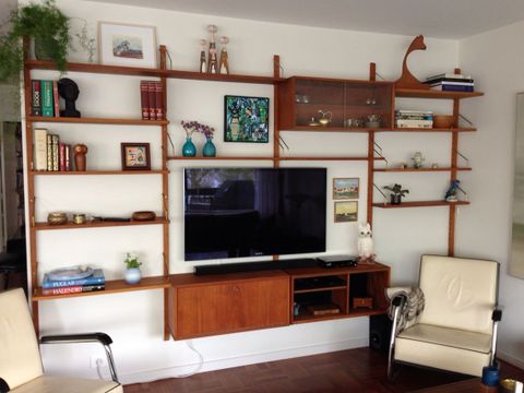 Mid Century Teak Wall Unit regarding