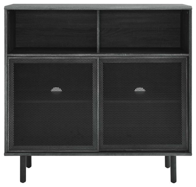 Modway Kurtis 47&quot; Mdf And Particleboard Display Cabinet In Charcoal ... regarding
