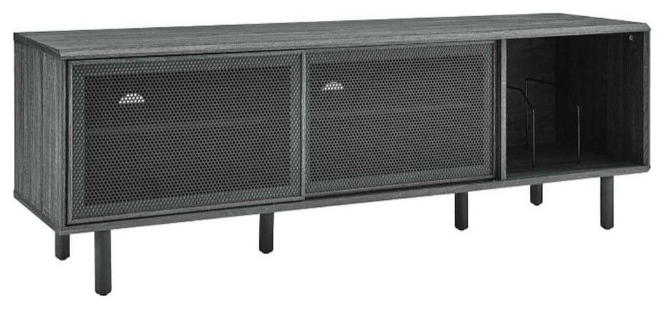 Modway Kurtis Mdf Particleboard Tv And Record Stand For Tvs Up To 65 ... regarding The Perfect Fit The Kurtis 47&quot; TV Stand Charcoal Explained