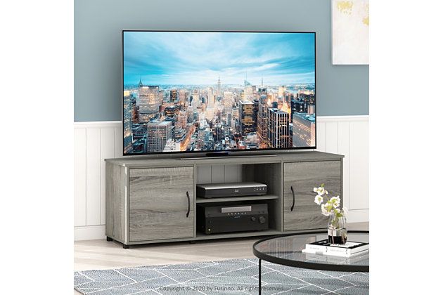 Montale 60&quot; Tv Stand With Doors | Ashley inside