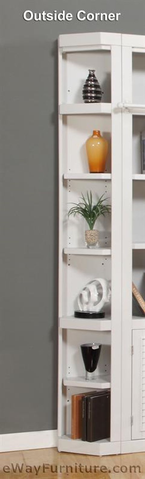 Parker House Boca Library Full Corner Entertainment Wall inside