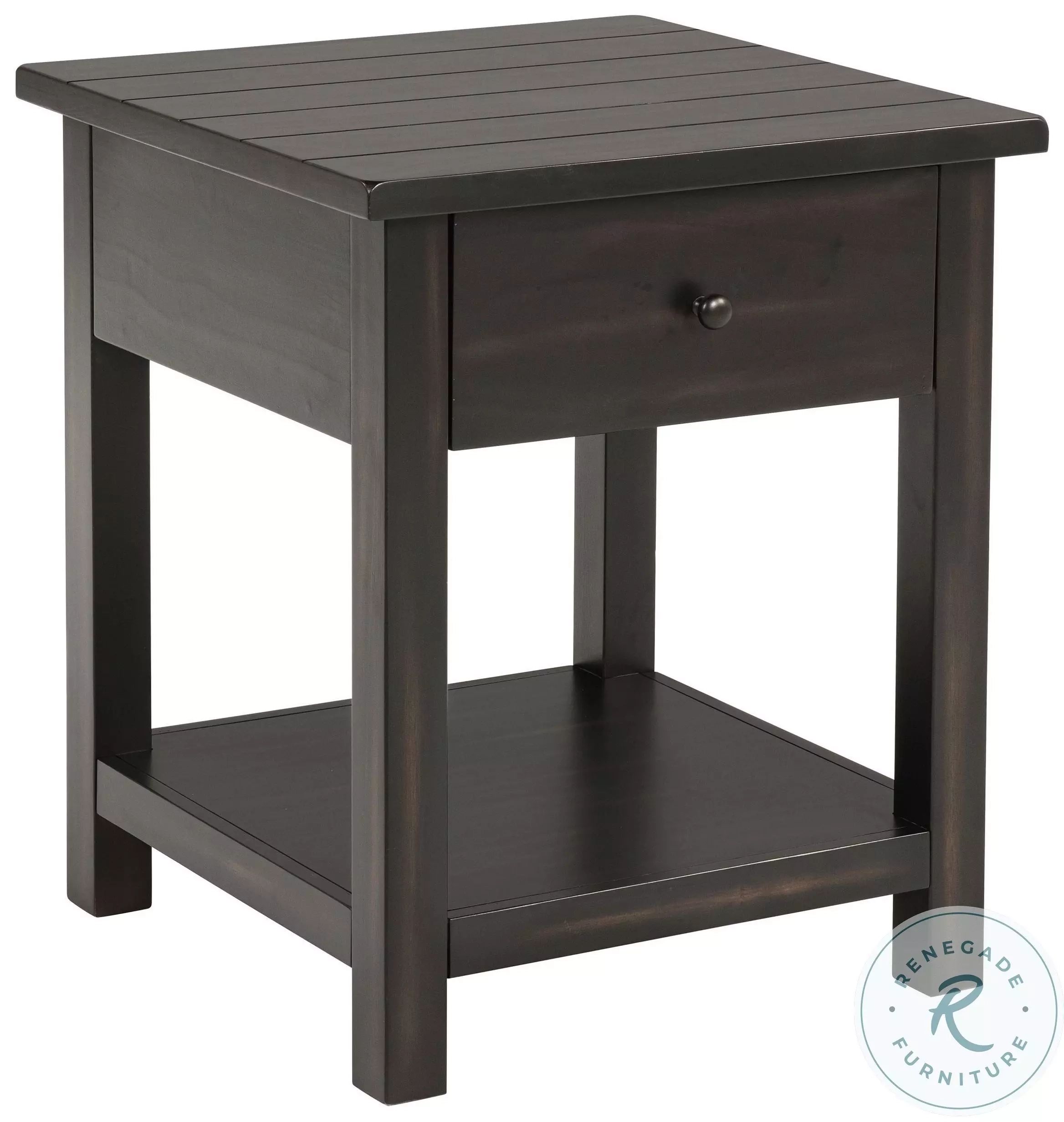 Payne Distressed Java 1 Drawer End Table From Coaster Furniture ... intended for The Durability and Design of the Payne 60&quot; Distressed Java TV Stand