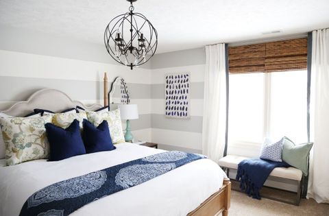 Serene Blue Guest Bedroom Makeover Reveal | Guest Bedroom Makeover ... intended for