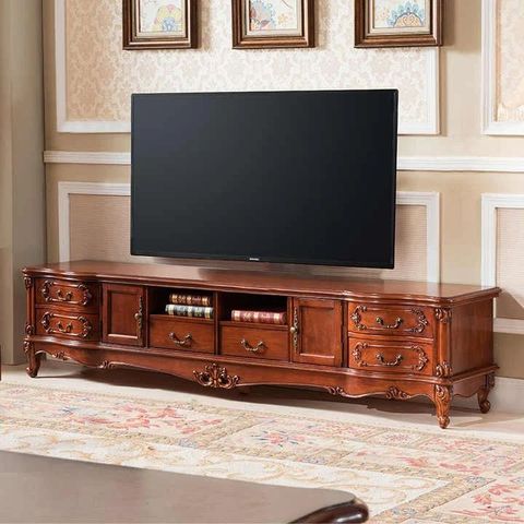 Solid Wood Free Standing Carving Classic Tv Cabinet Modern Wooden Tv ... intended for Beyond the Screen Maximizing Your vidaXL Natural Wood and Black Frame TV Cabinet