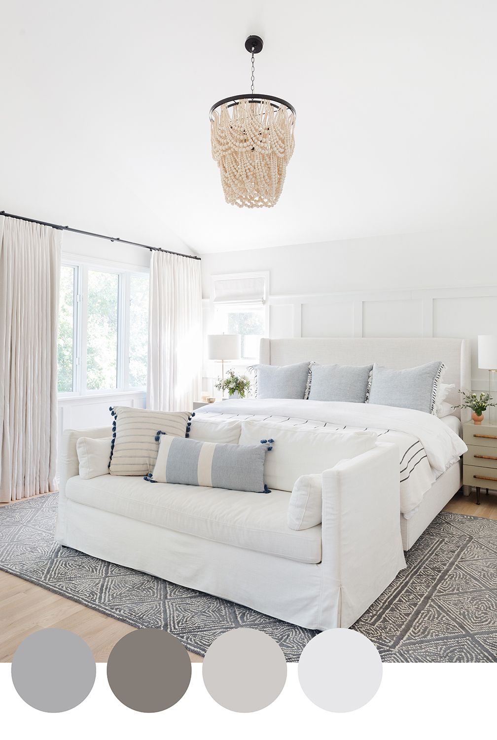 These 9 Bedroom Color Palettes Feel Calming &amp;Amp; Chic | Havenly | Havenly ... pertaining to Designing a Serene Bedroom with the Blue Gray Dresser