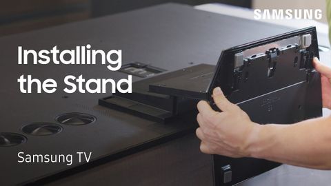 Unpacking And Installing Your 65” Qn900 Samsung Tv Stand | Samsung Us ... intended for Beyond the Box Unpacking the Practicality of the Lucerne TV Stand