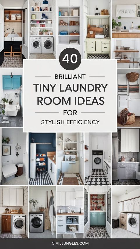 10 Stylish Design Tips To Transform Your Tiny Laundry Room | Tiny ... throughout