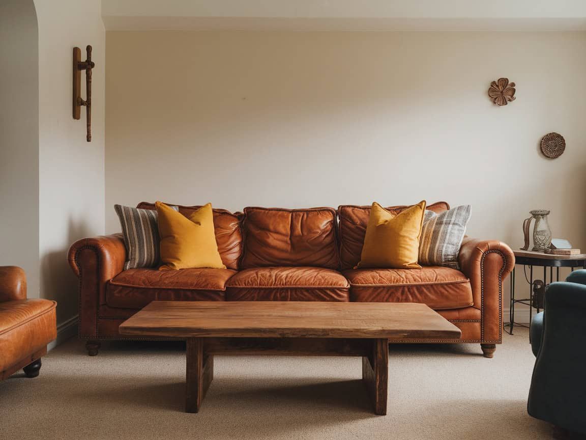 How Mustard Leather Sofa 54945 Adds Warmth to Your Living Space