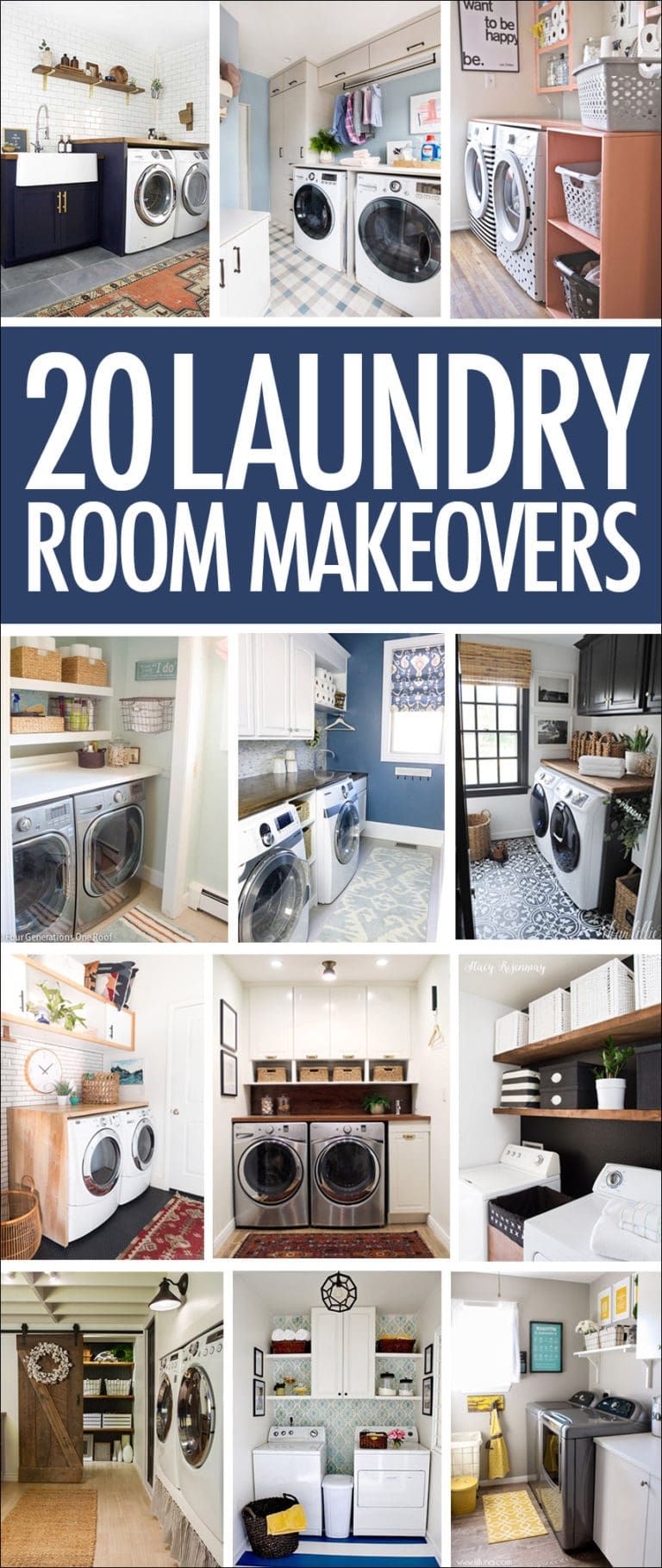 20 Laundry Room Makeovers - Organization And Home Decor in