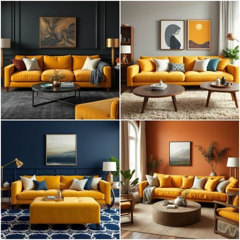 20 Mustard Yellow Sofa Ideas To Brighten Your Living Room pertaining to How Mustard Leather Sofa 54945 Adds Warmth to Your Living Space