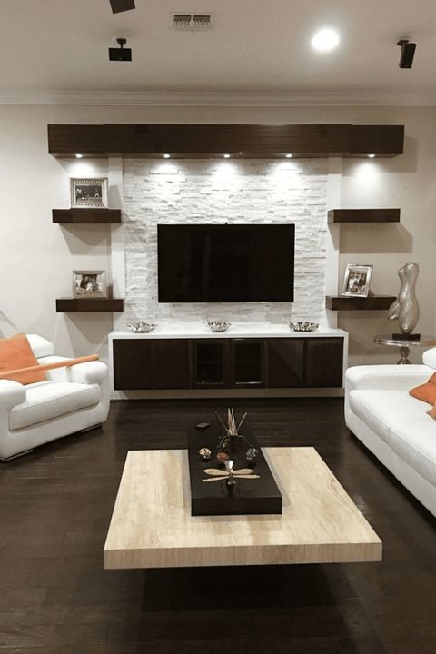 36 Amazing Tv Wall Design Ideas For Living Room Decor - Homepiez In ... for