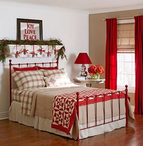 40+ Christmas Bedroom Decorating Ideas: Bring The Holiday Spirit Home ... throughout Bring the Holiday Spirit Home Sofa Decorating Secrets Revealed