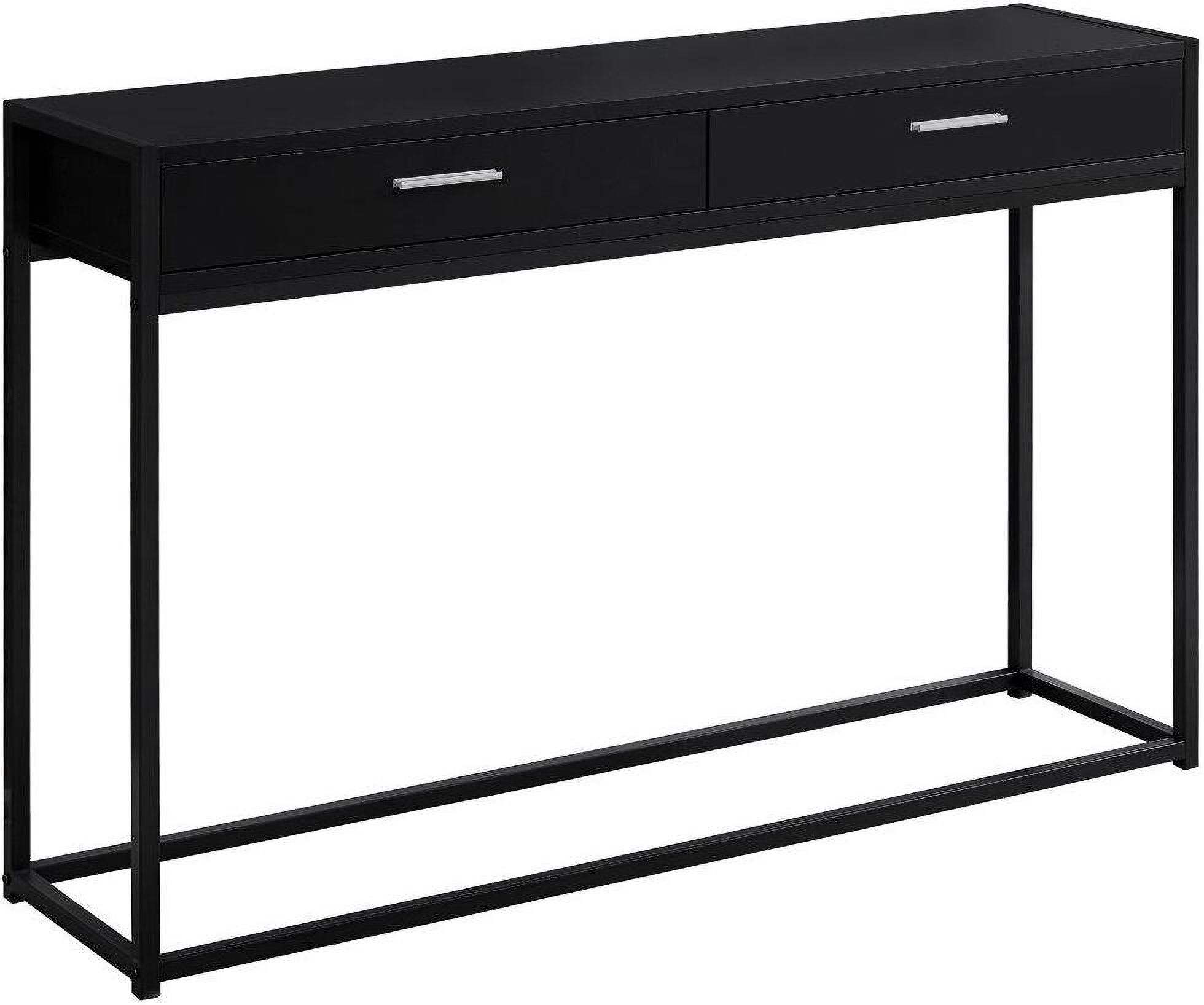 48 Inch Black Metal Hall Console By Monarch Specialties | 1Stopbedrooms within Choosing the Perfect 48-Inch Black Console for Your Bedroom or Living Space