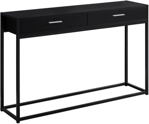 48 Inch Black Metal Hall Console By Monarch Specialties | 1Stopbedrooms within Choosing the Perfect 48-Inch Black Console for Your Bedroom or Living Space