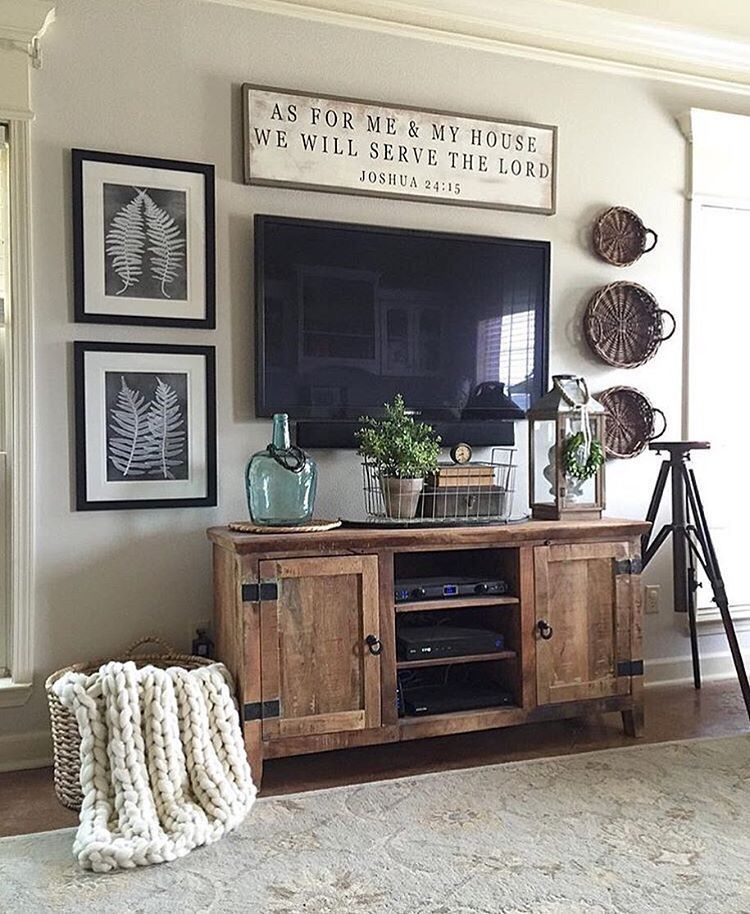 5 Beautiful Ways To Decorate Around A Tv | Bless This Nest | Home ... with How to Style Your Living Room Around the Weathered Oak and Black TV Stand