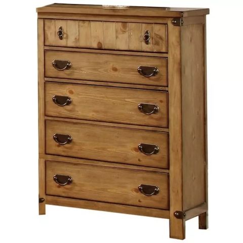 5 Drawers Chest In Weathered Elm - Vigshome throughout Unveiling the Charm of 5 Drawer Chests with Cedar Bottoms for Your Home