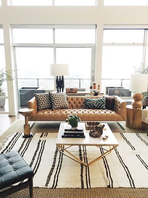 50 Stylish Tan Leather Sofas For Your Home - Digsdigs inside