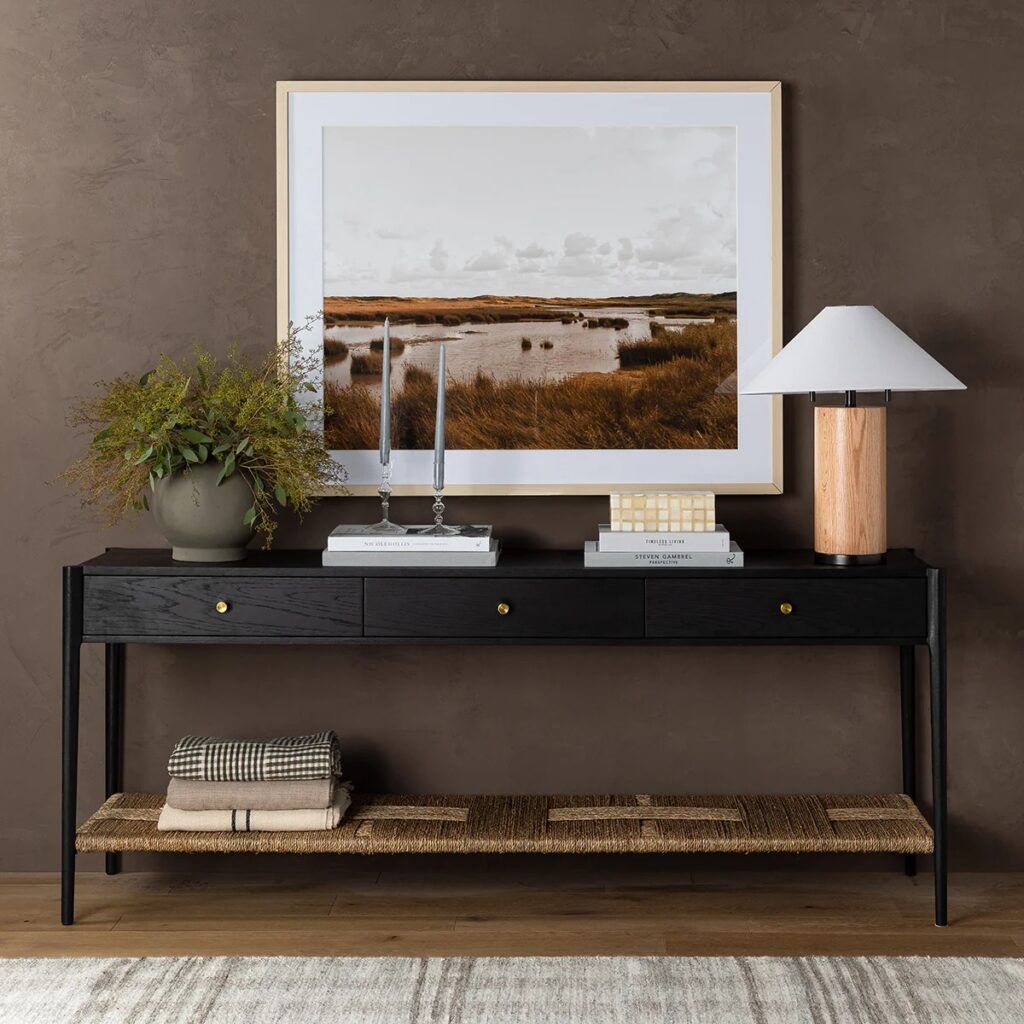 51 Black Console Tables To Style Any Space throughout