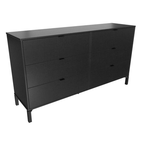 59" Black Charcoal Six Drawer Double Dresser in Exploring the Versatility of the 59" Black Charcoal Six Drawer Double Dresser